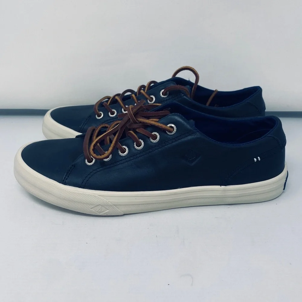 SPERRY*Navy Leather Striper II LTT*US 7*$99 - Picture 6 of 8